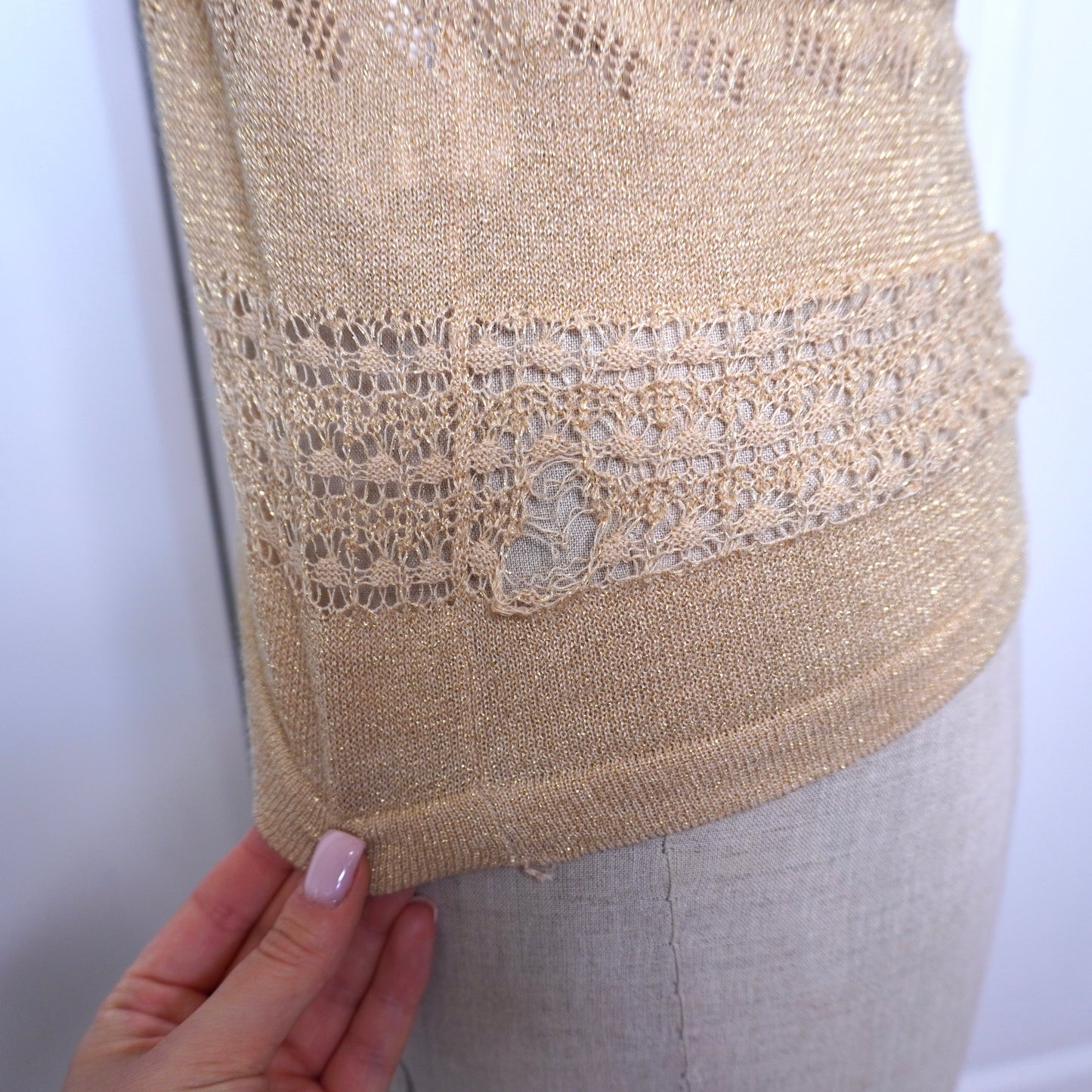 Gold Knit Top (M)
