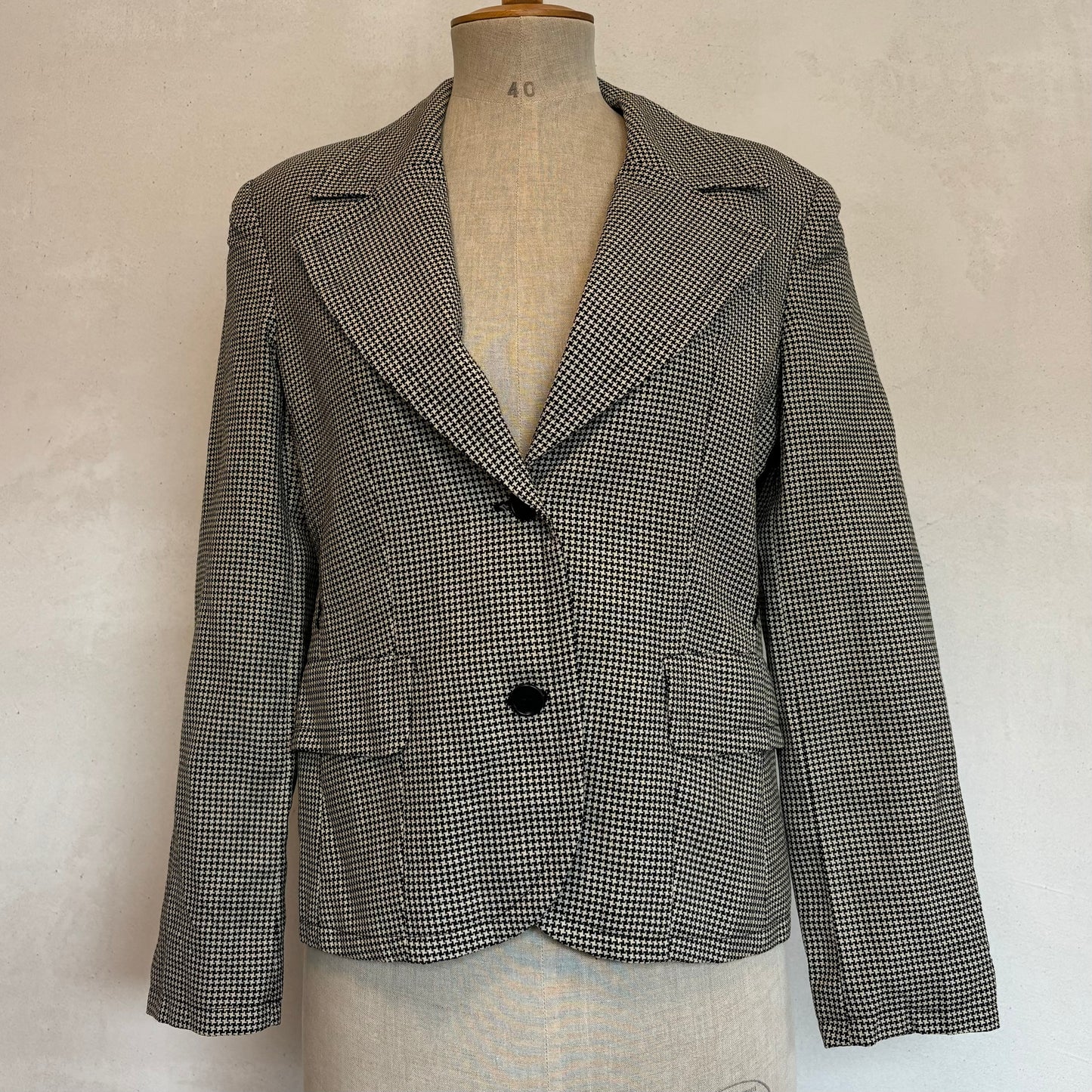 Sisley Houndstooth blazer (S)
