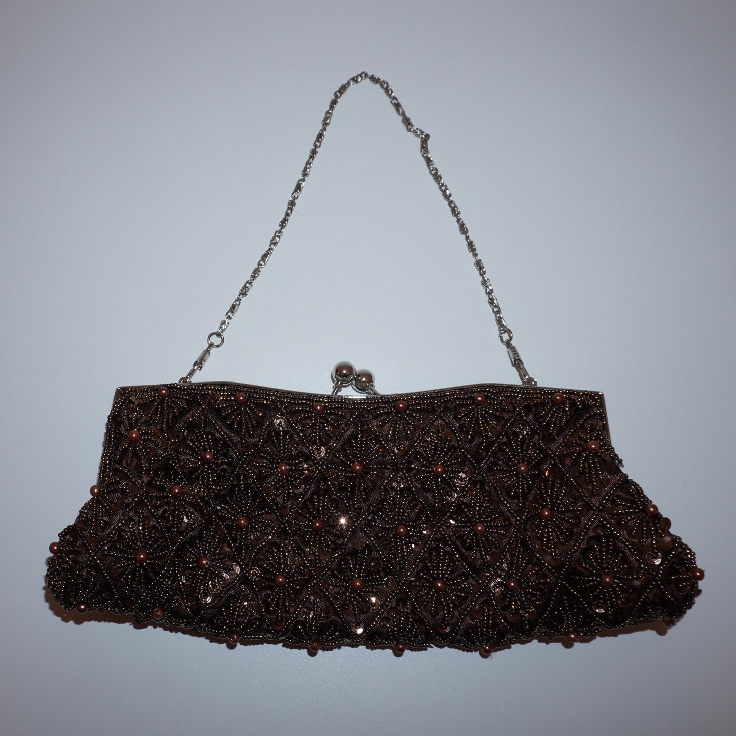 Brown Beaded Purse