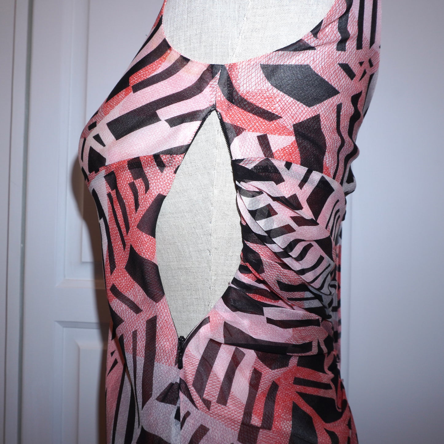 Silk Abstract Dress (S)