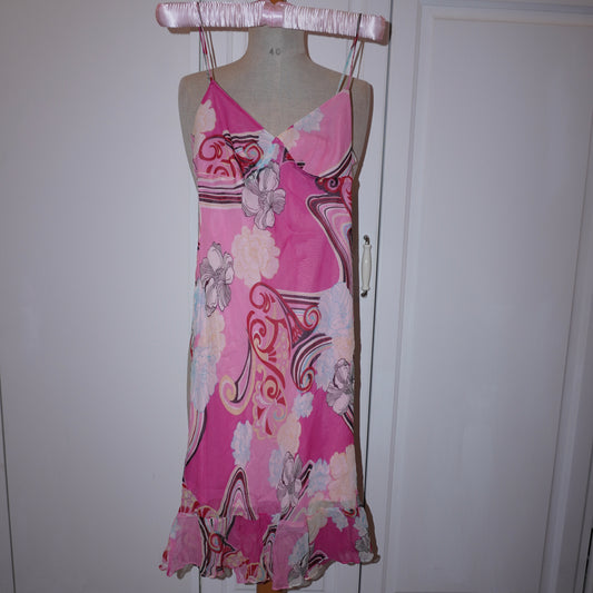 Silk Floral Dress (XS)