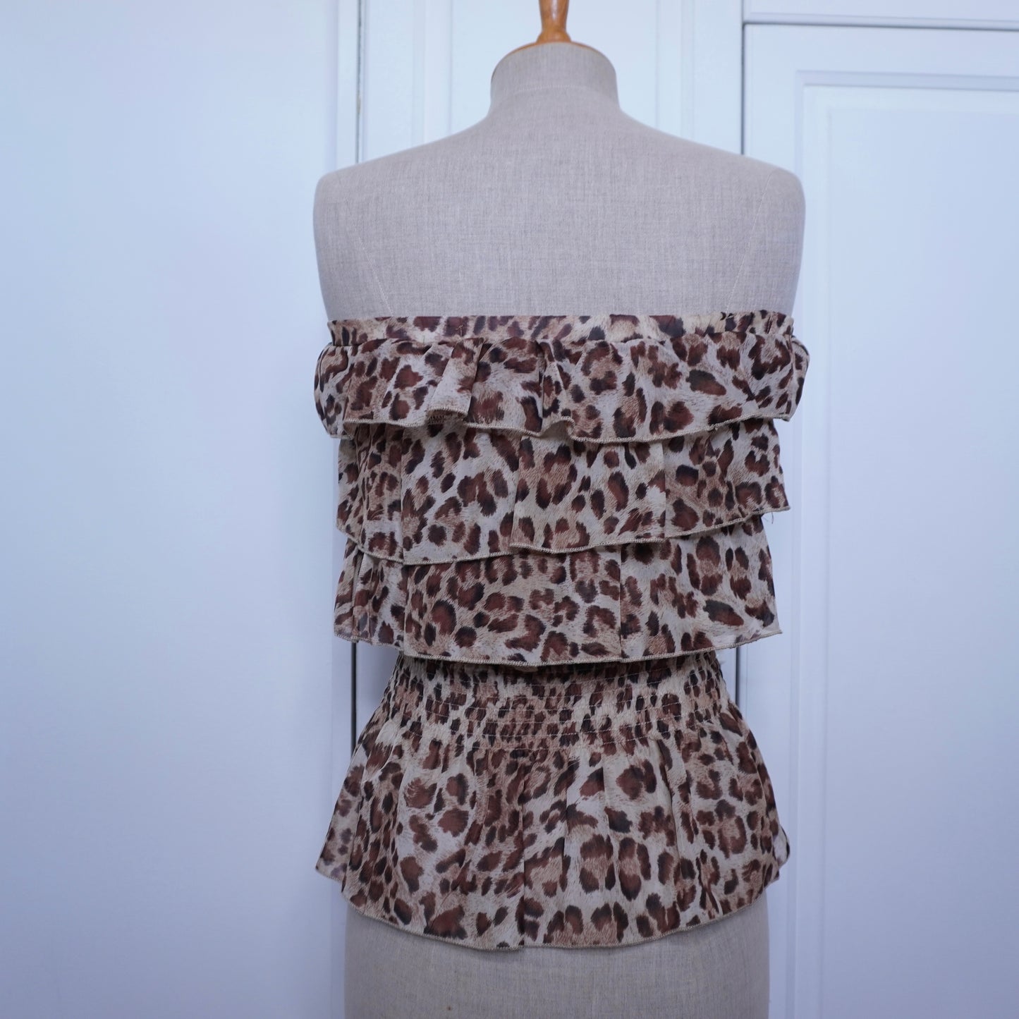 Leopard Ruffle Top (XS/ S)