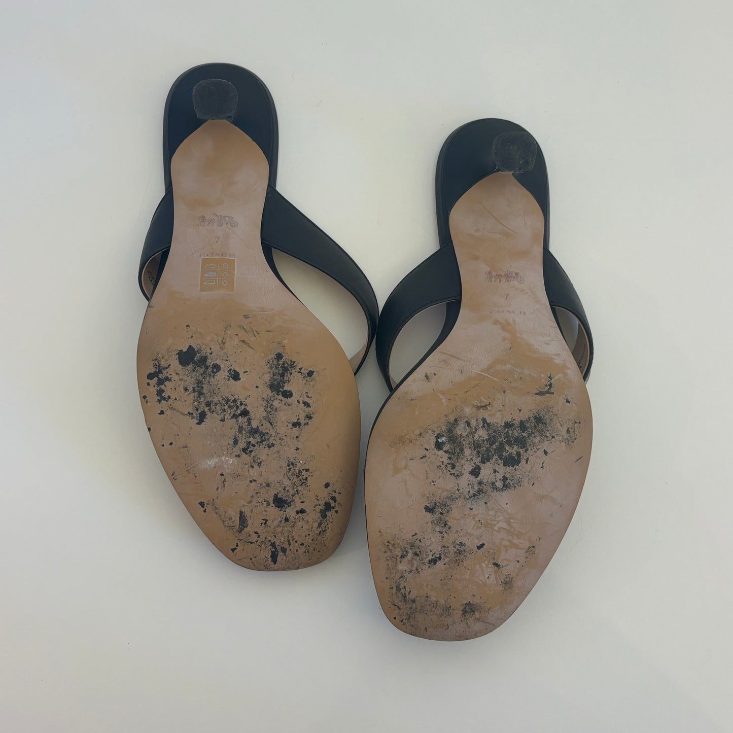 Coach Leather Mules (37.5)
