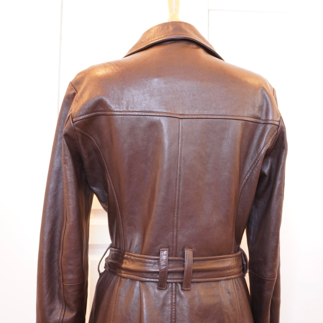 Leather Trench Coat (M)