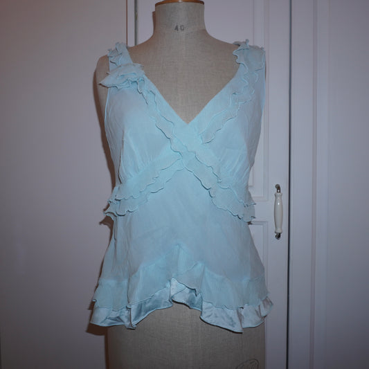 Silk Ruffle Top (L)