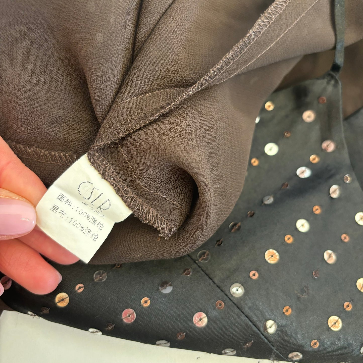 Silk Polkadot Dress (S)