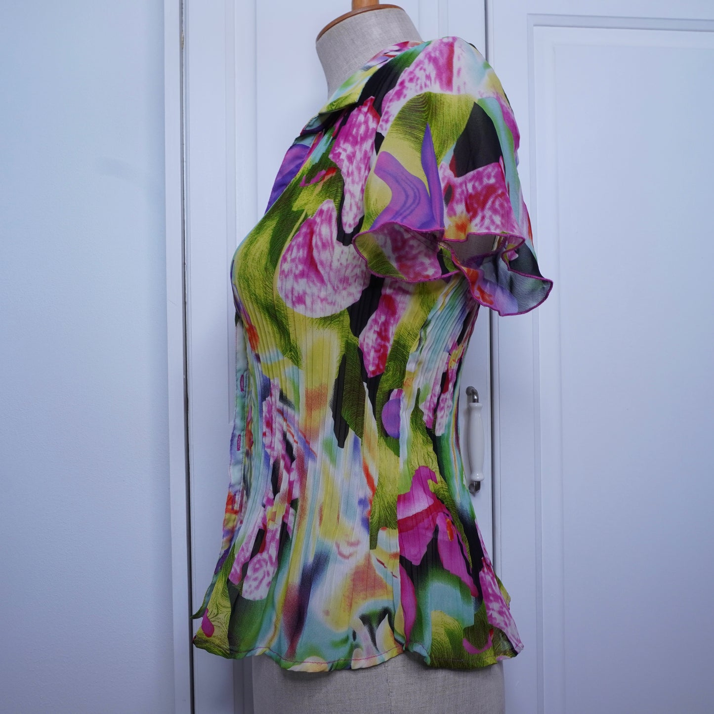 Floral Pleated Blouse (M)