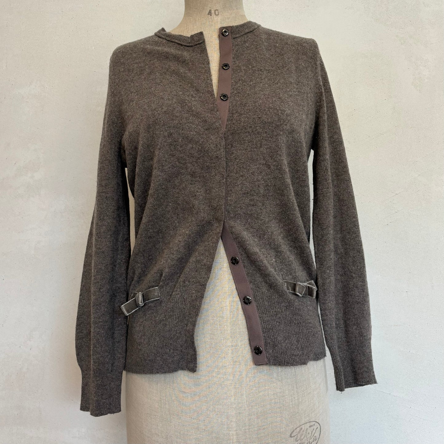 Wool Bow Cardigan (S)