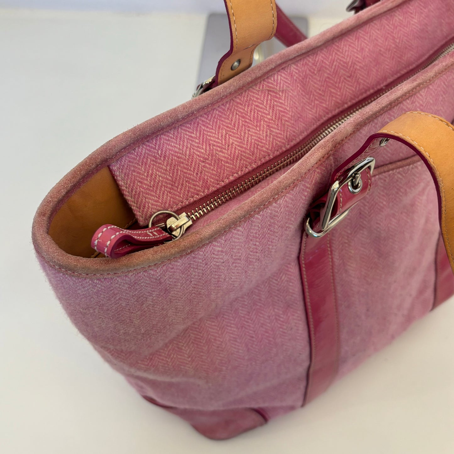 Coach Herringbone Tote Purse