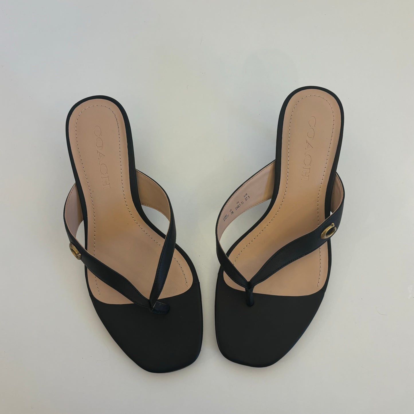 Coach Leather Mules (37.5)