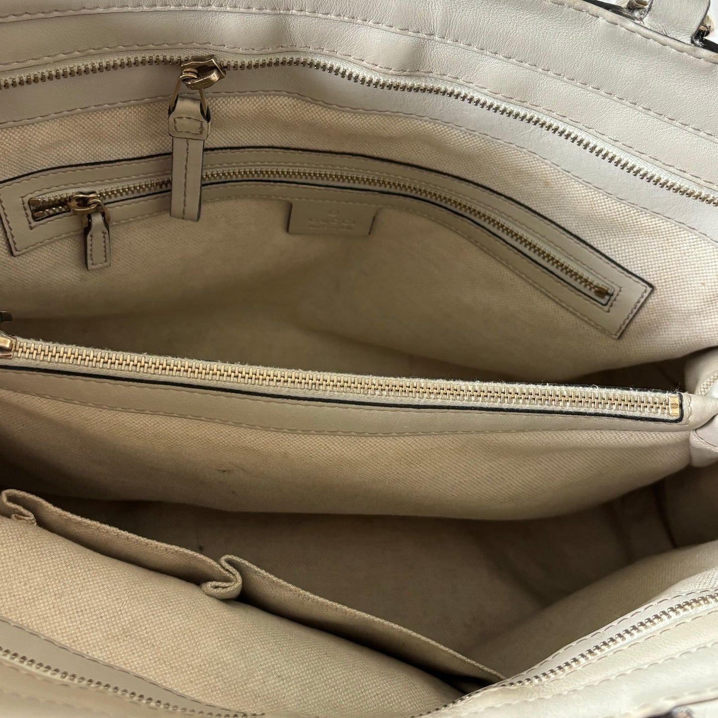 Gucci Guccissima Creme Bow Purse