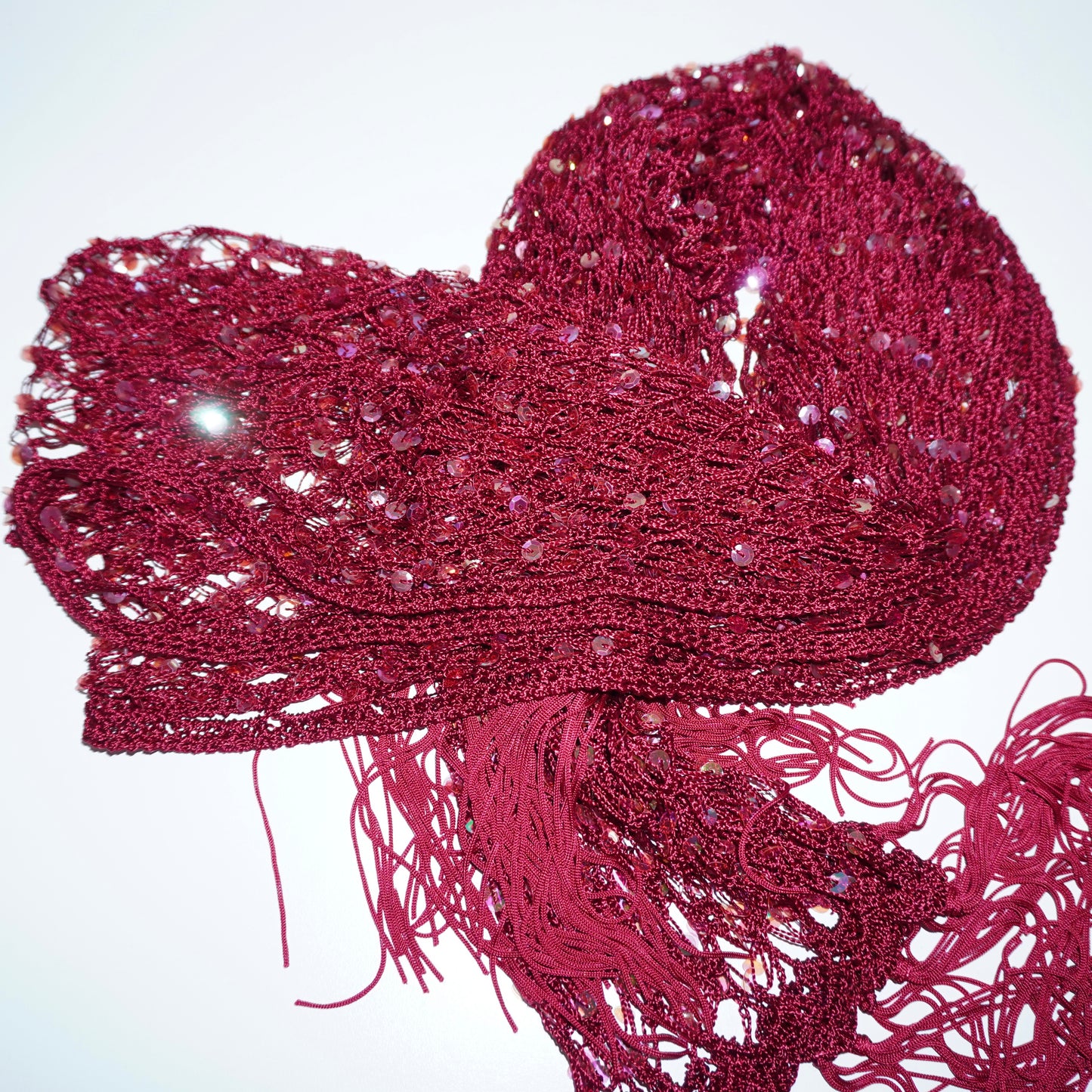 Écharpe à paillettes au crochet