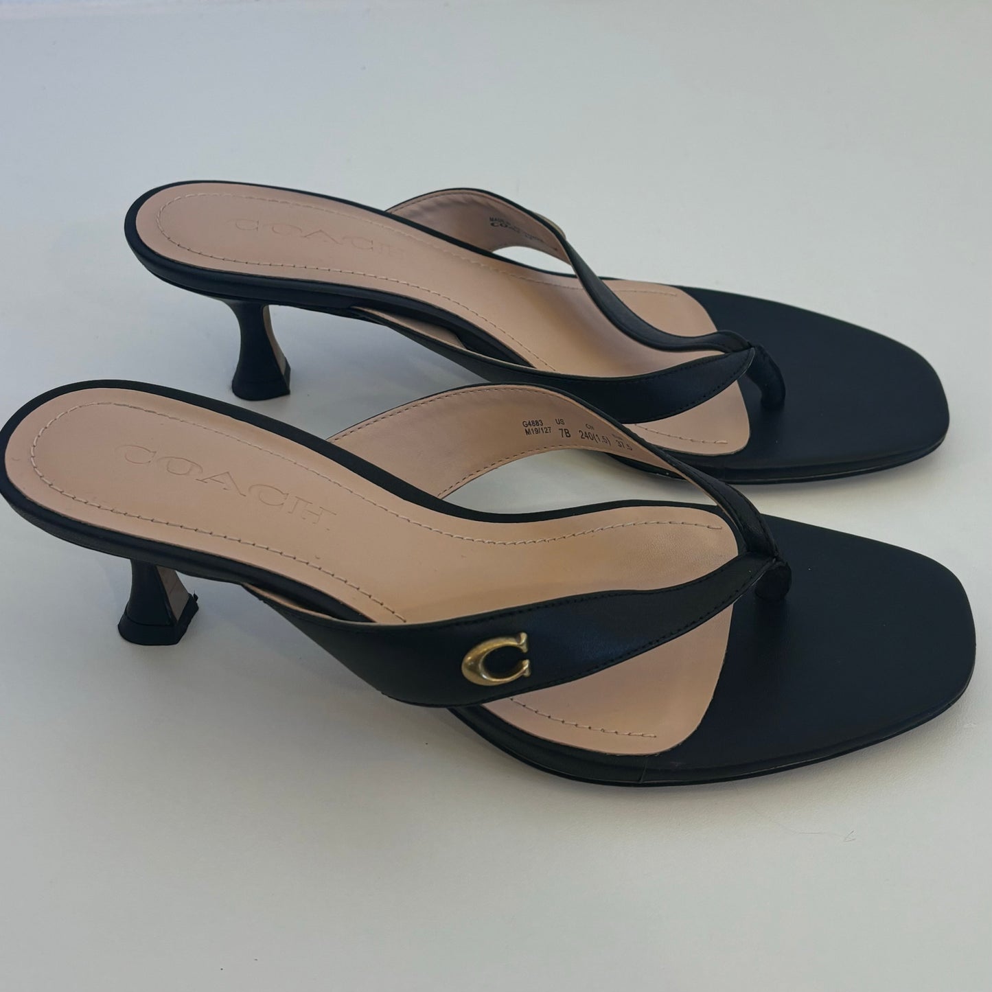 Coach Leather Mules (37.5)