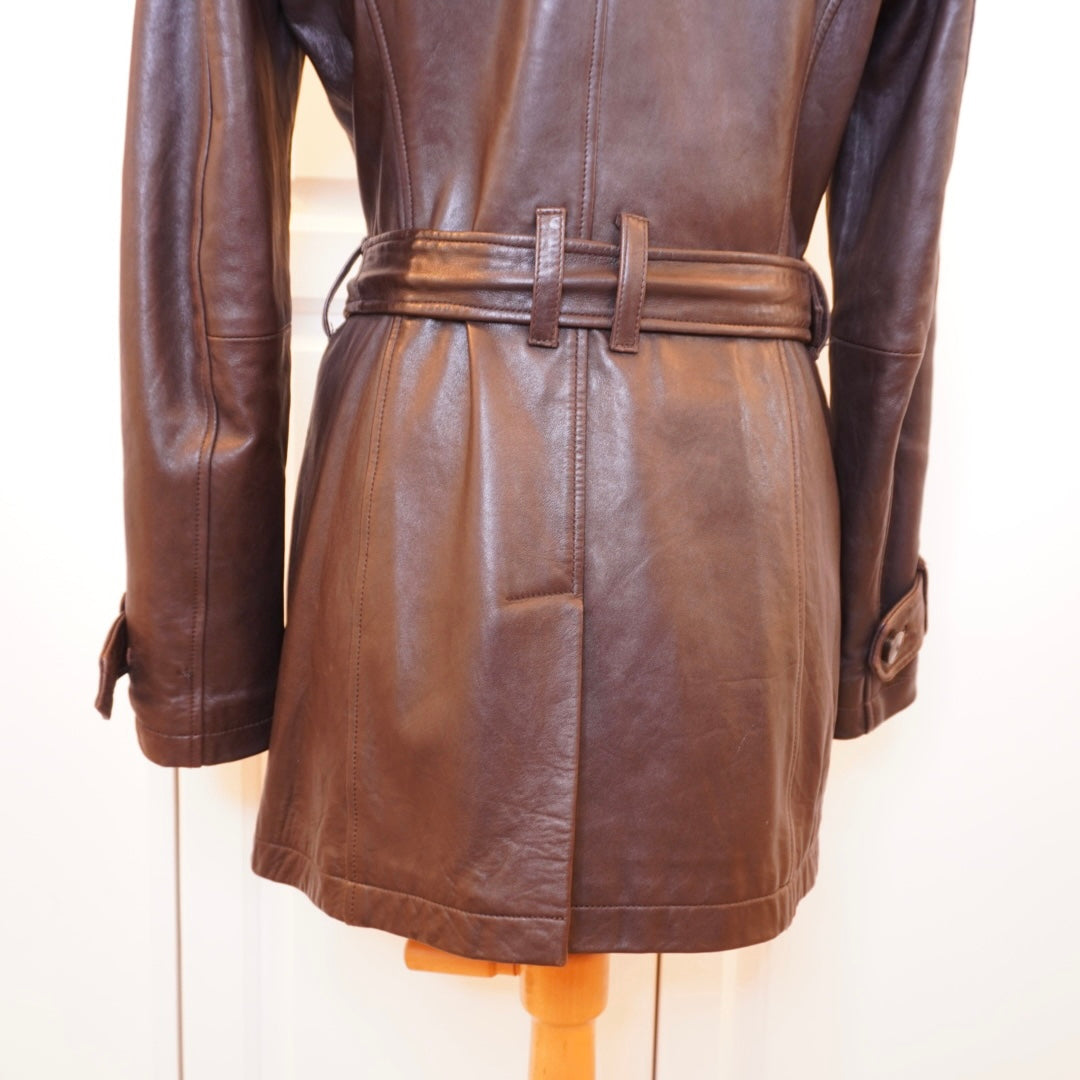 Leather Trench Coat (M)