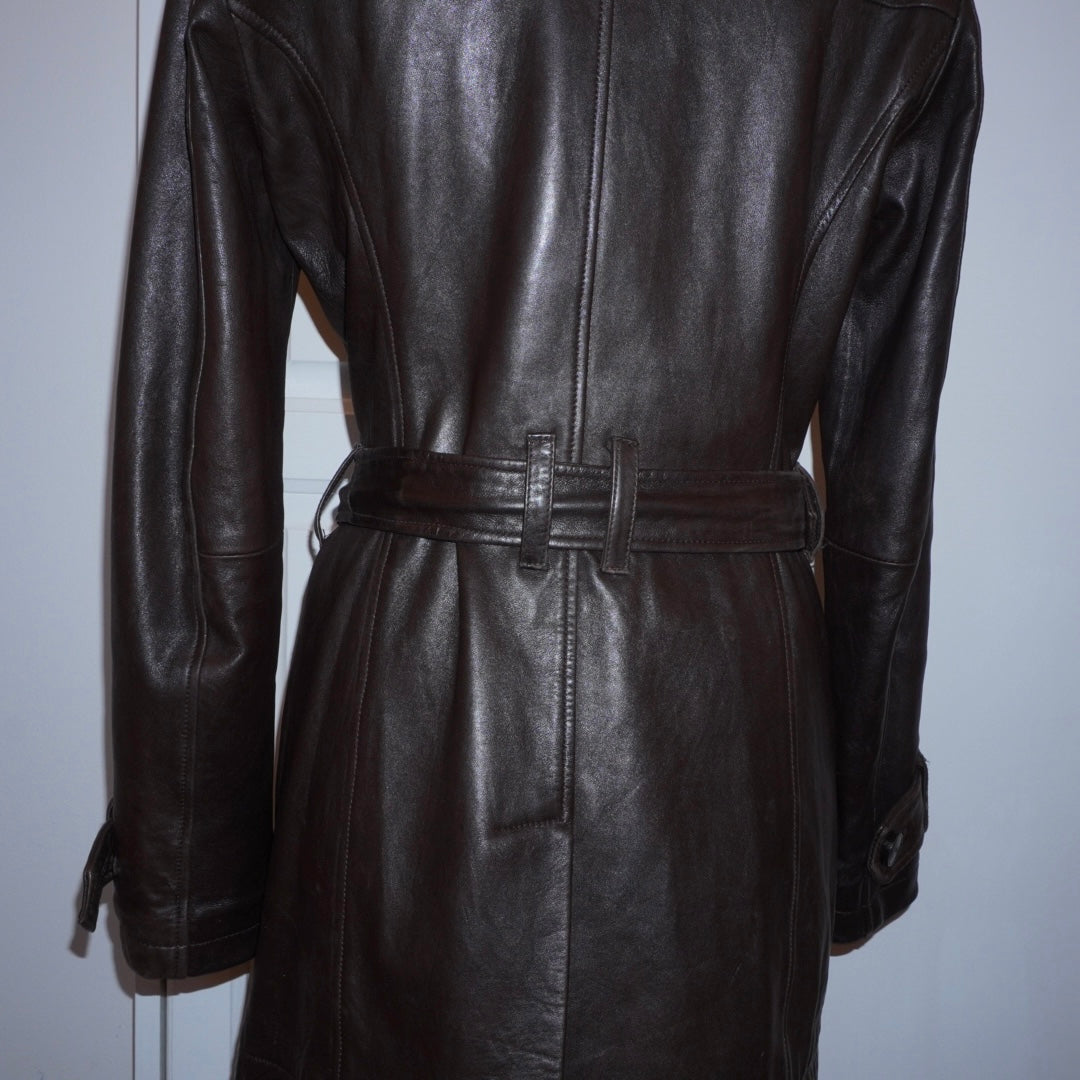 Leather Trench Coat (M)