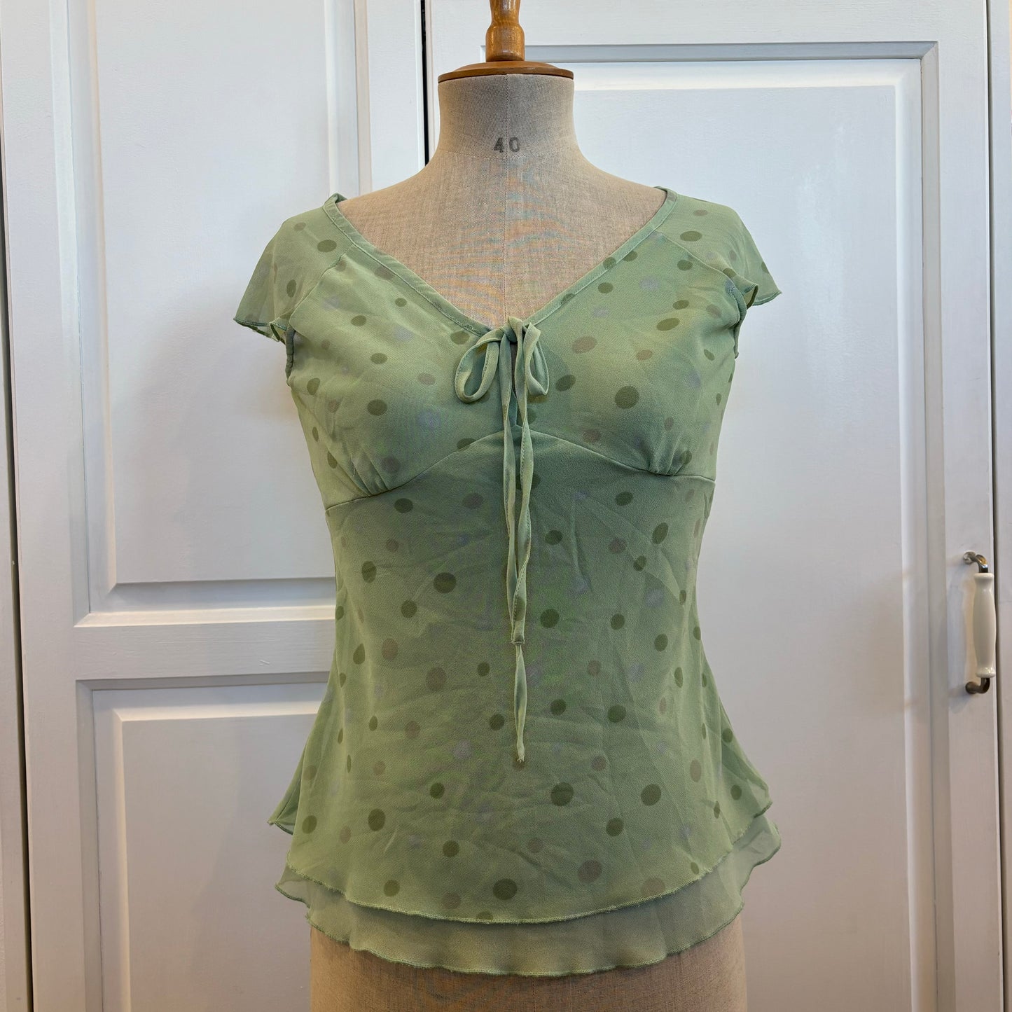 Polkadot Flowy Top (S)