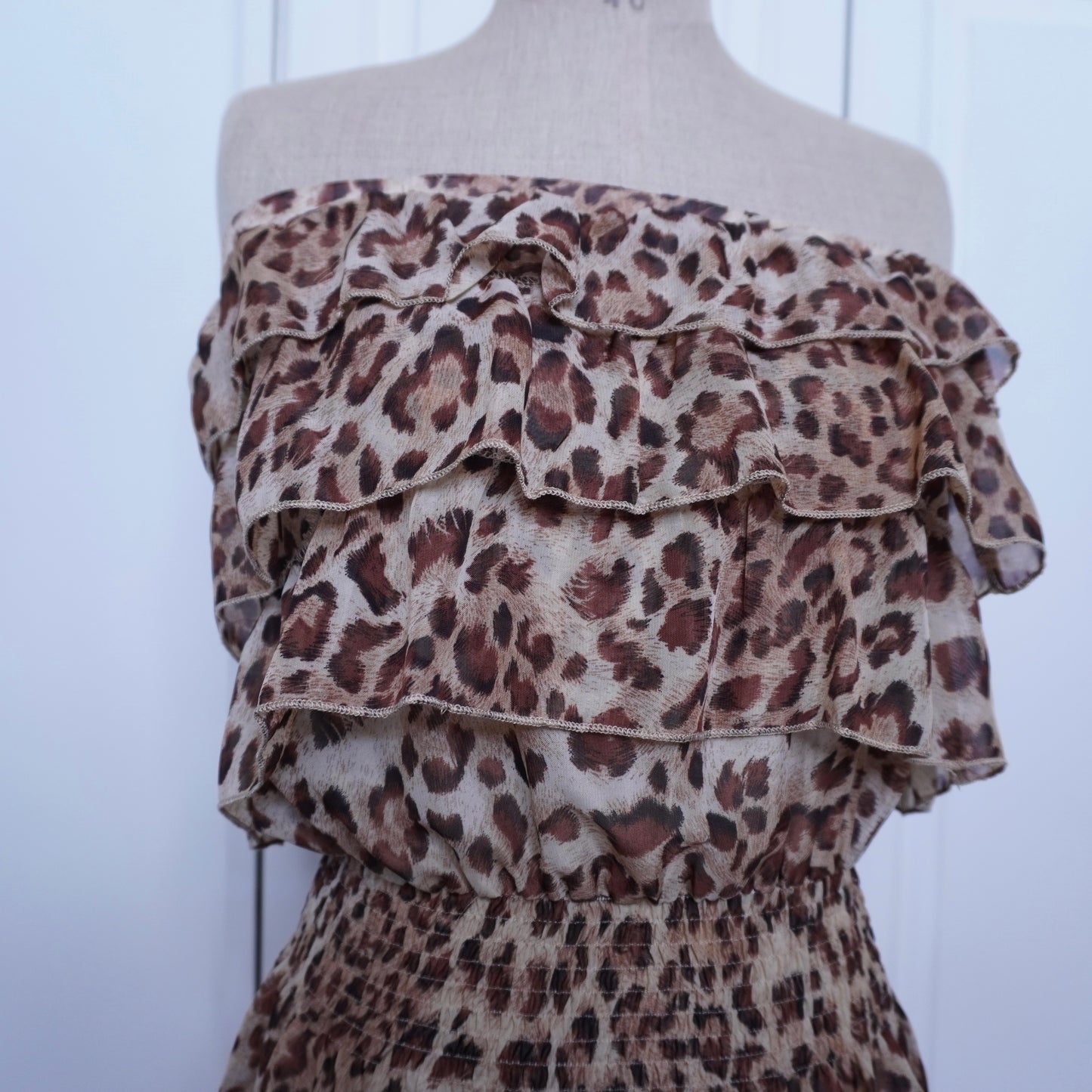 Leopard Ruffle Top (XS/ S)