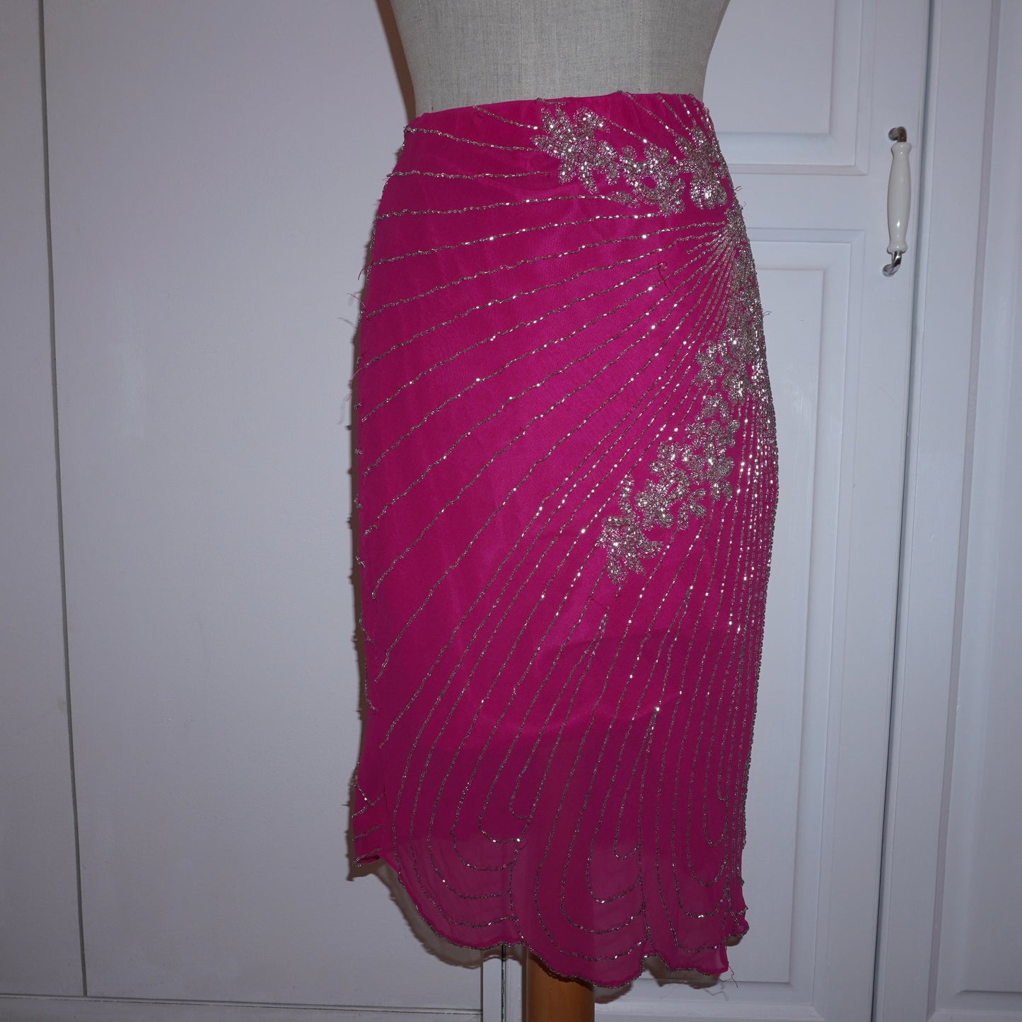 Silk Beaded Skirt (M)