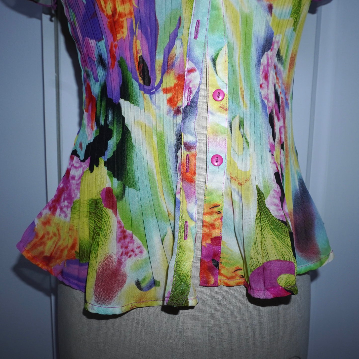 Floral Pleated Blouse (M)