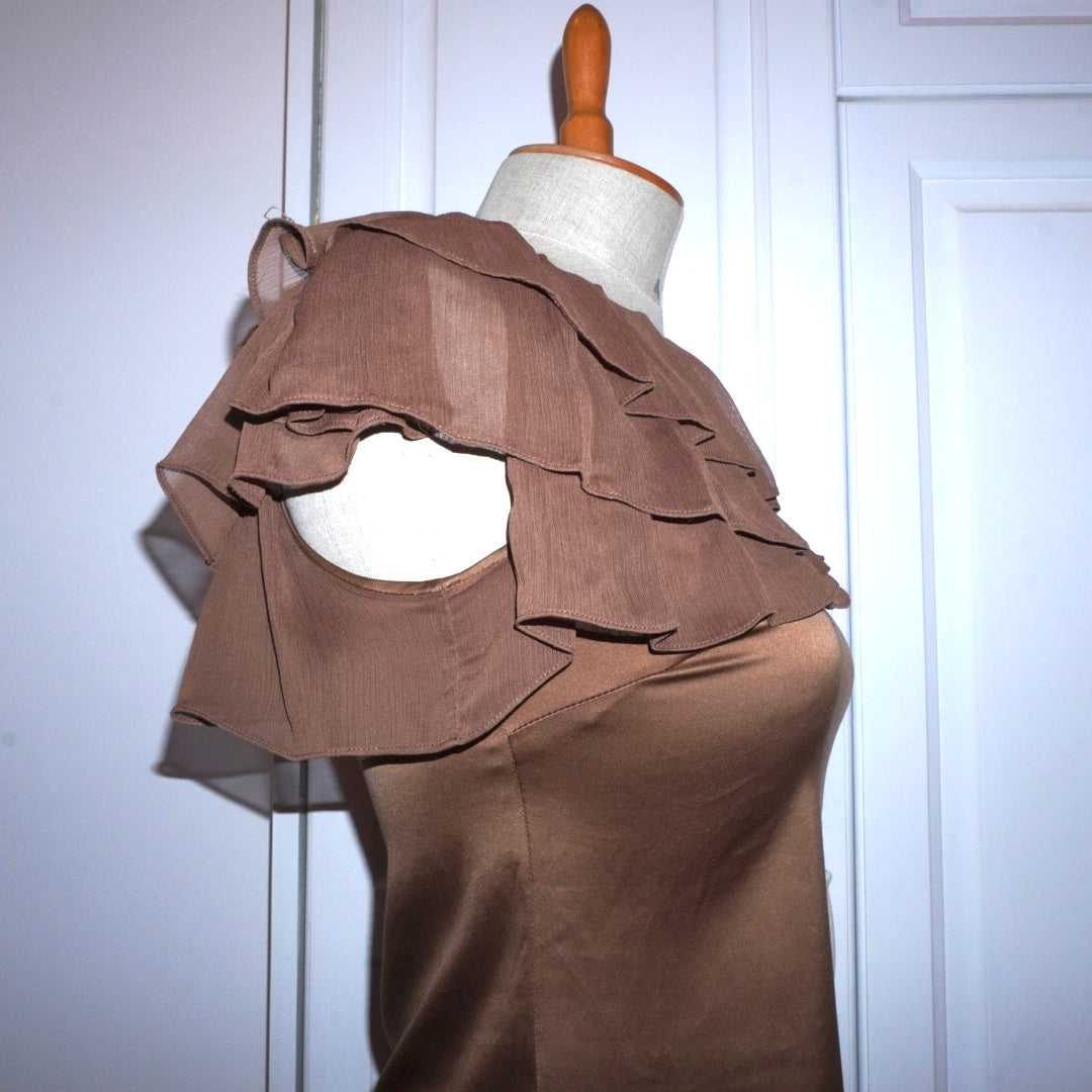 Ruffle Satin Top (S)