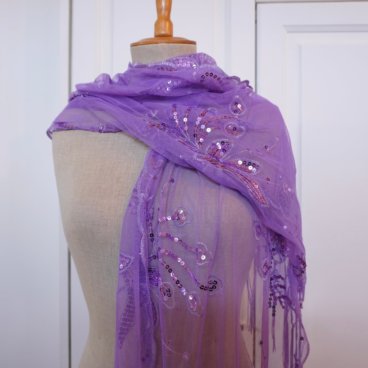 Sequin Tassle Scarf