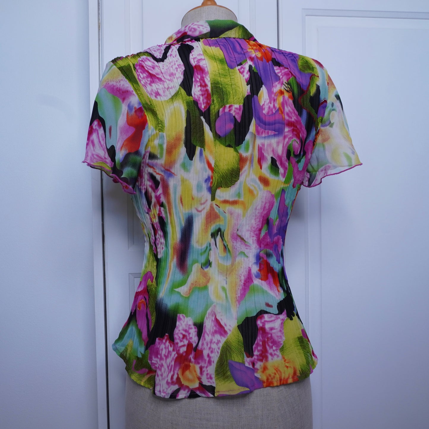 Floral Pleated Blouse (M)
