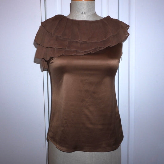 Ruffle Satin Top (S)