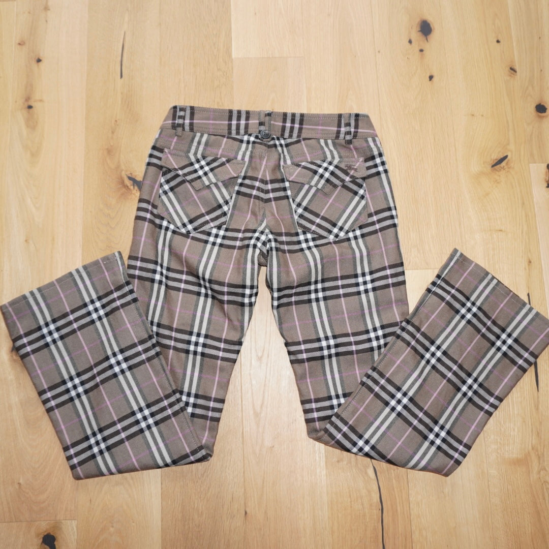 Burberry Plaid Trousers (XS)