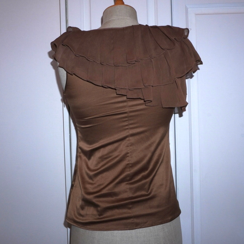 Ruffle Satin Top (S)