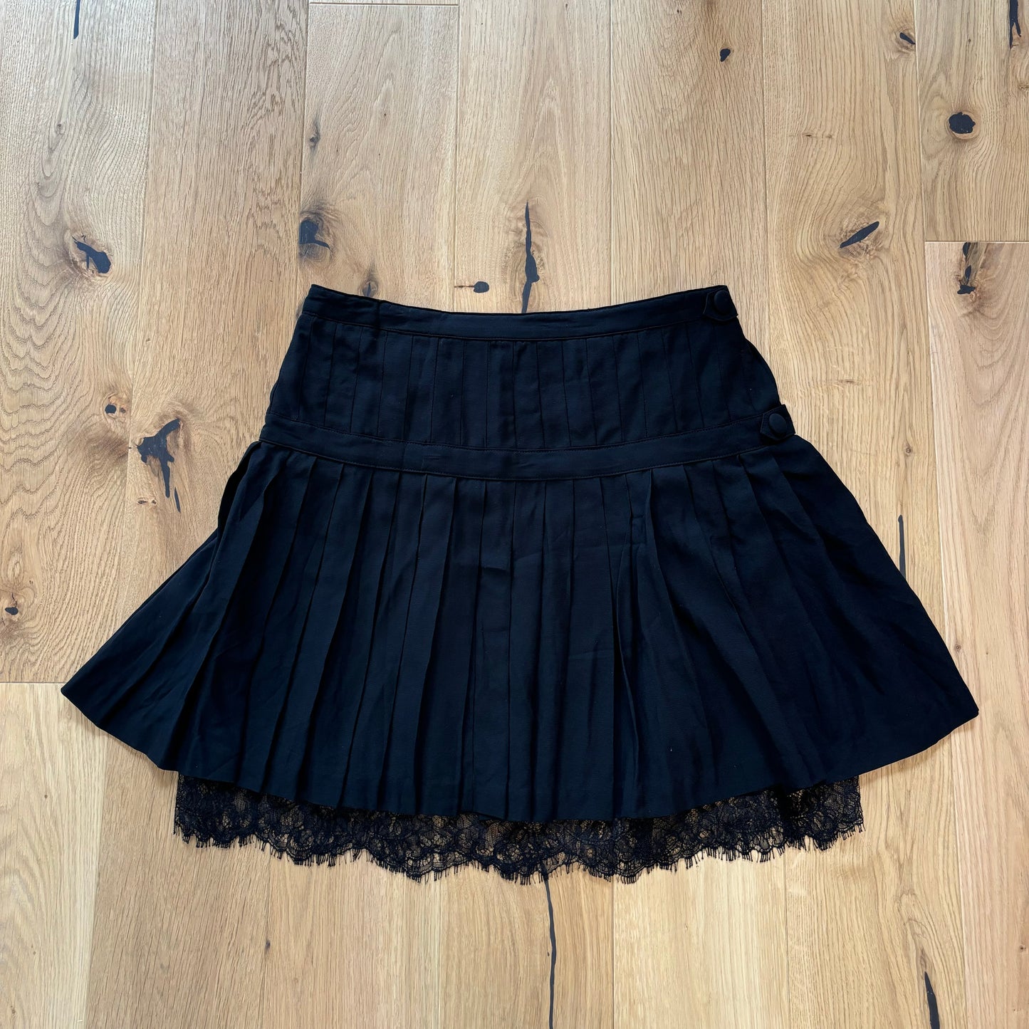Silk pleated skirt (S)
