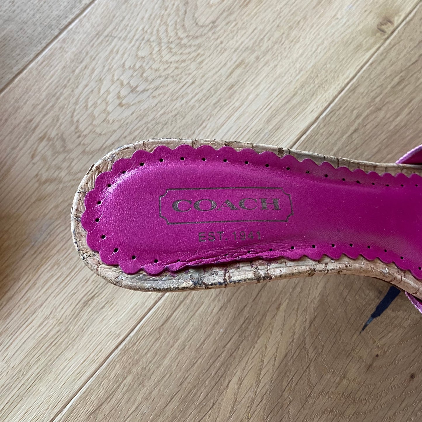 Rosa Coach-Pantoletten (38,5)