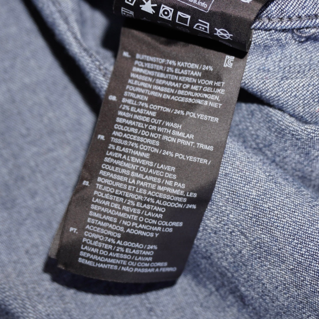 Denim Ruffle Blouse (M)