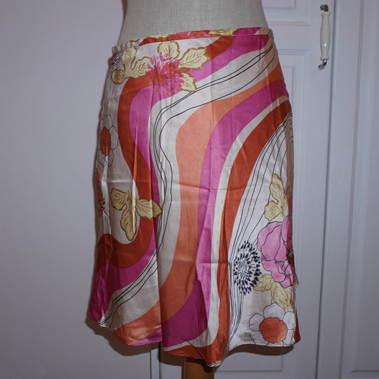 Silk Floral Skirt (M)