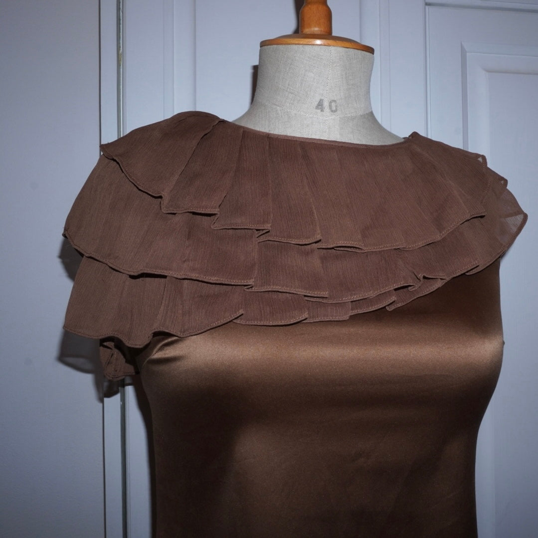 Ruffle Satin Top (S)