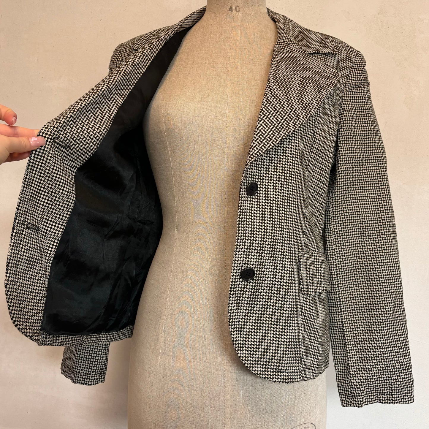 Sisley Houndstooth blazer (S)