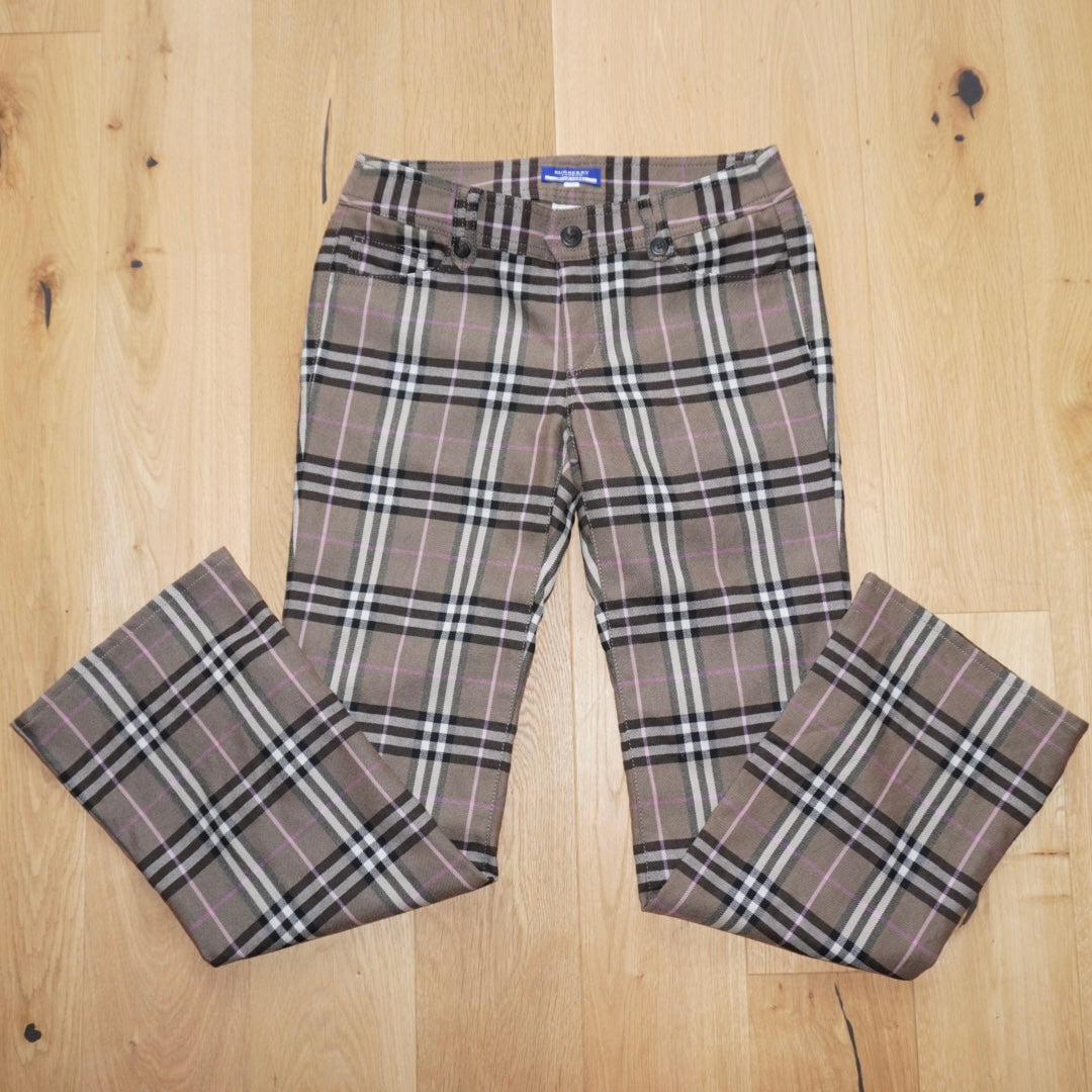 Burberry Plaid Trousers (XS)