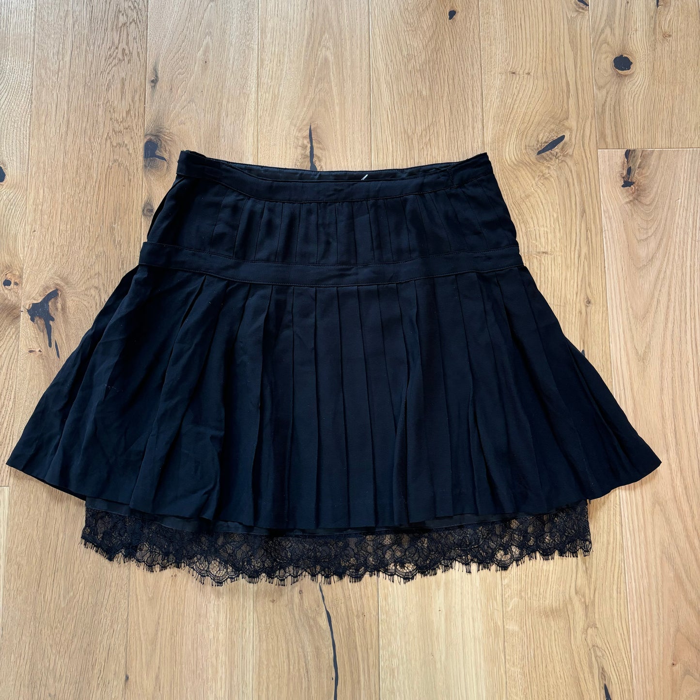 Silk pleated skirt (S)