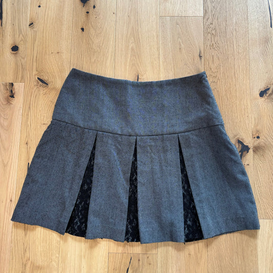 Pleated Herringbone skirt (M)