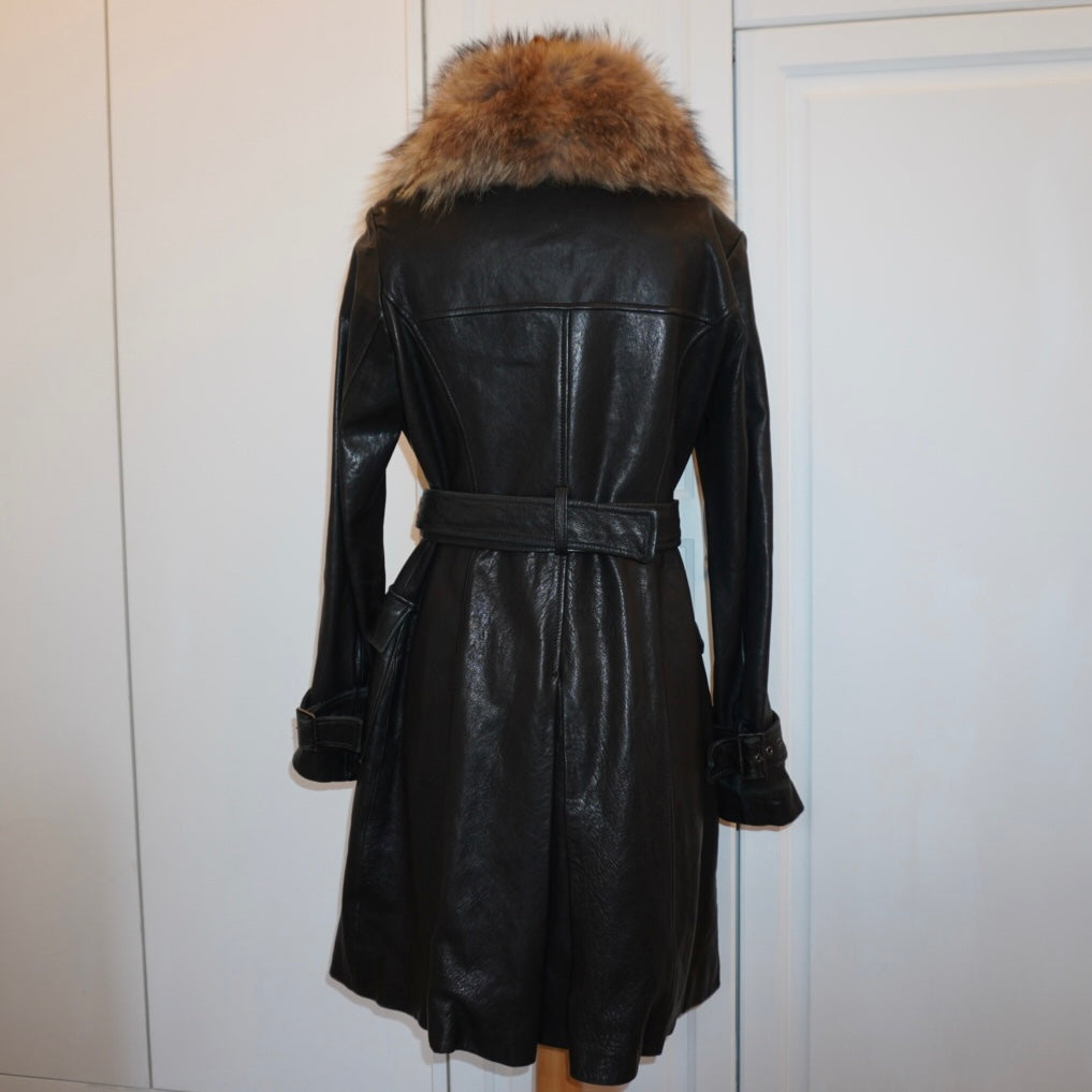 Fur Leather Trench (M)