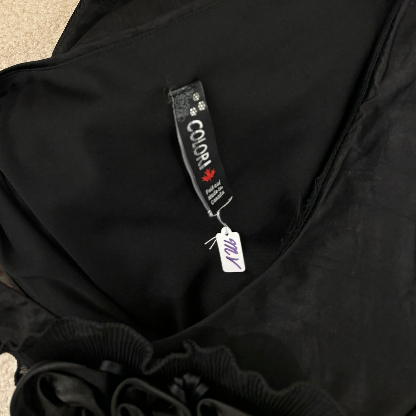 Floral Black Dress (XS/S)