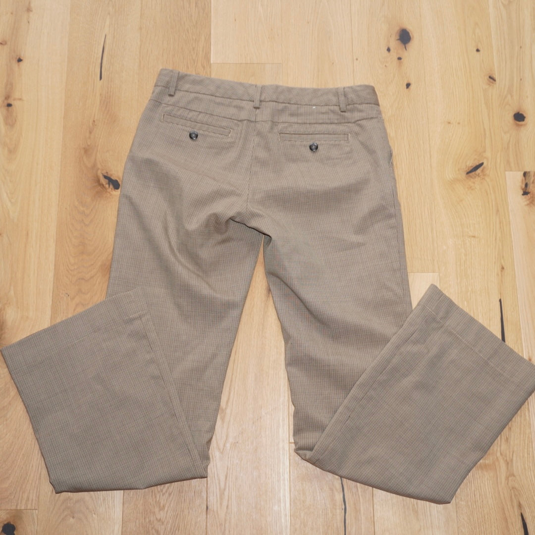 Plaid Bootcut Trousers (S)