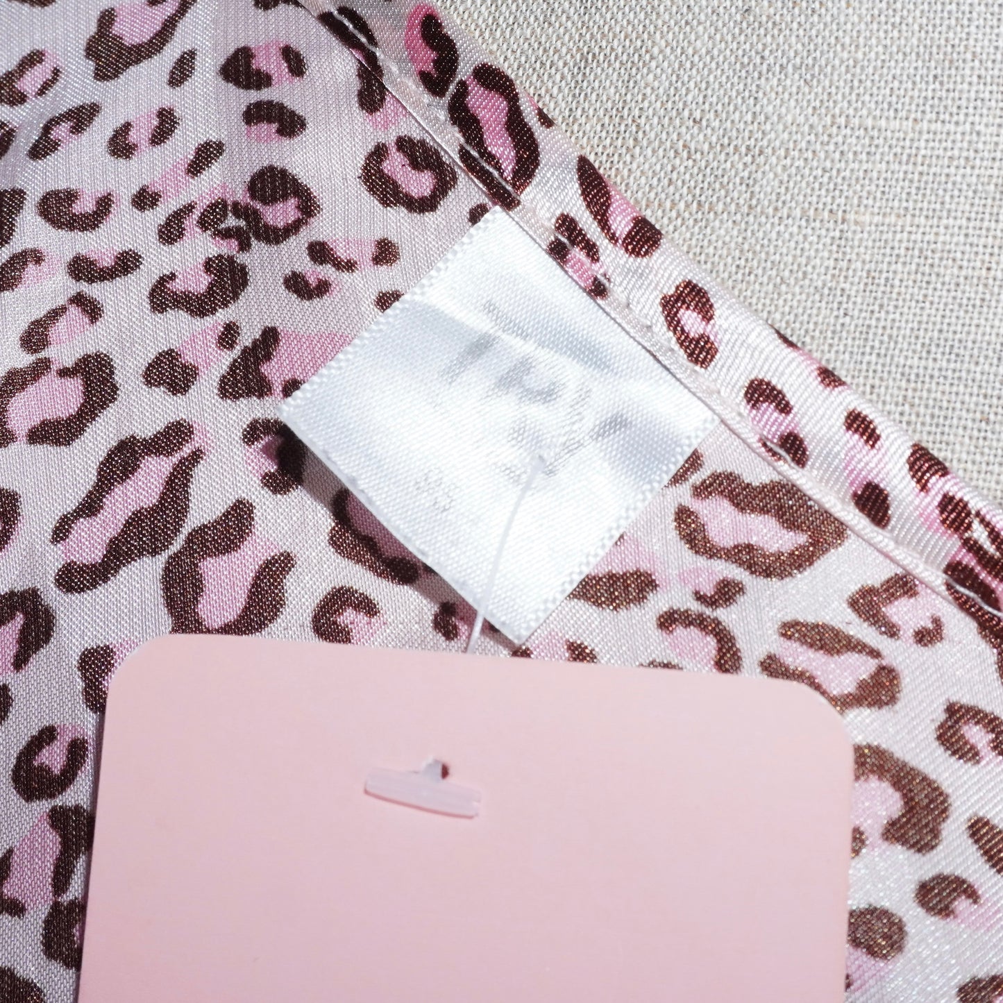 Leopard satin top (M)