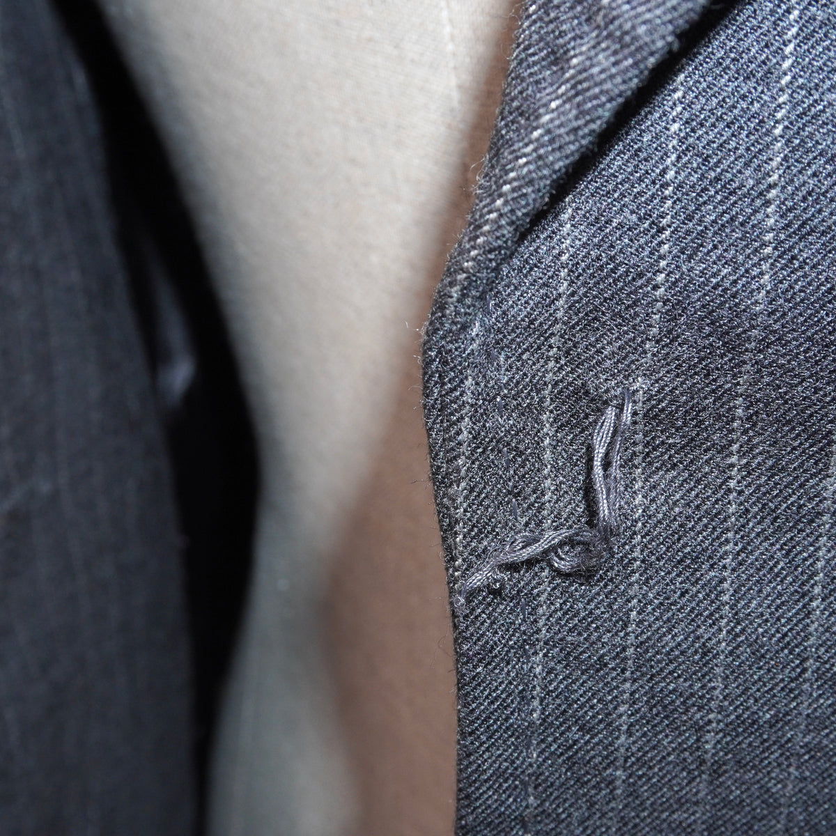 Pinstripe Wool Blazer (XS)
