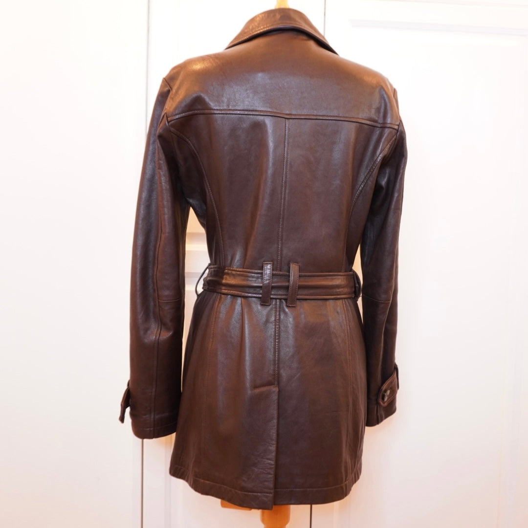 Leather Trench Coat (M)
