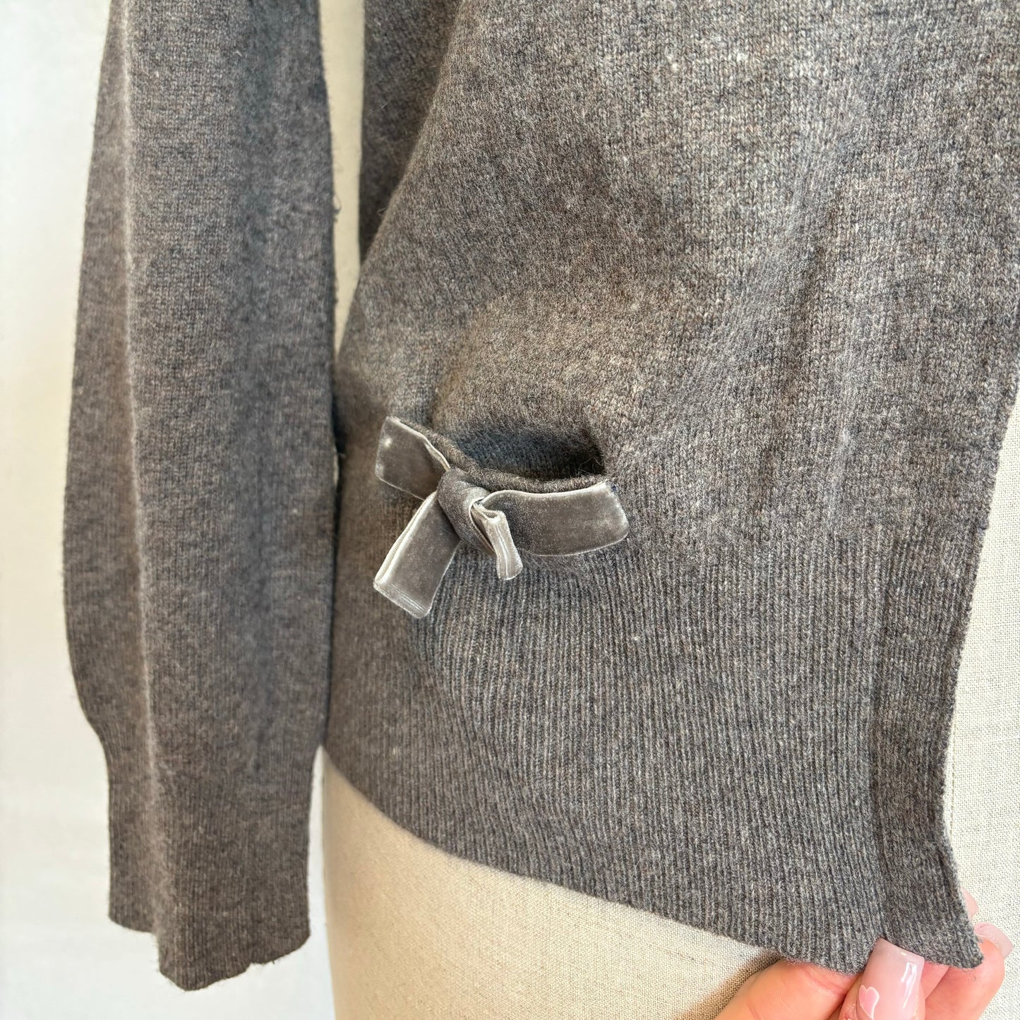 Wool Bow Cardigan (S)