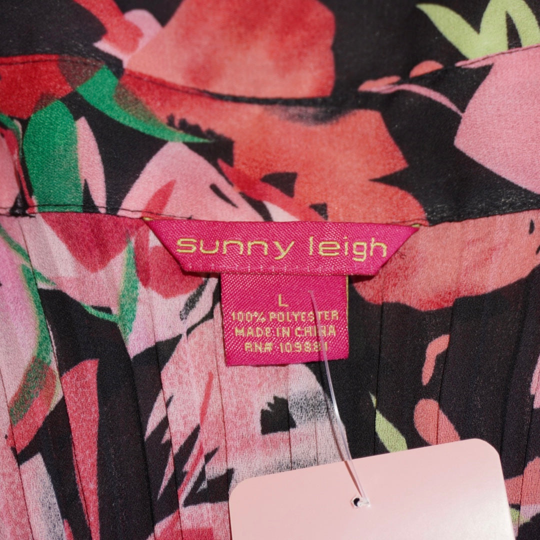 Pleated Floral Blouse (M)