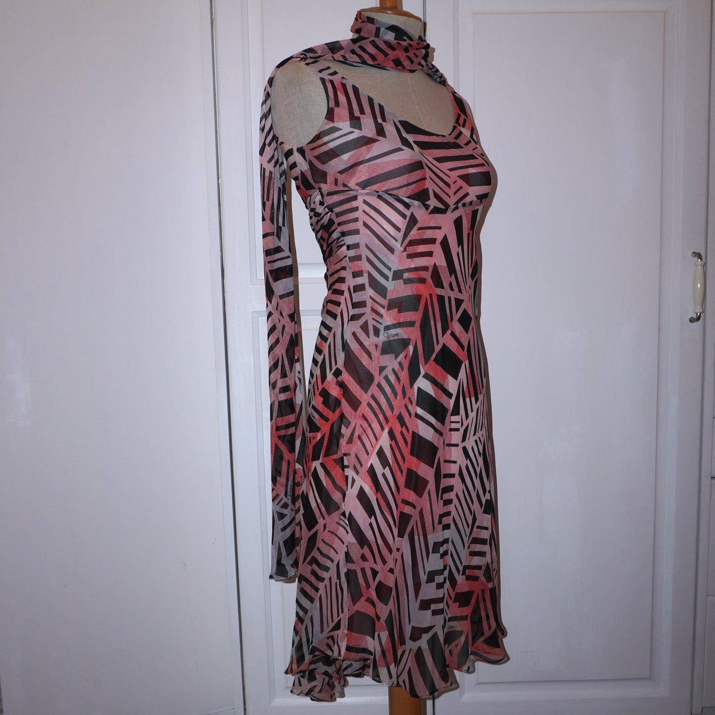 Silk Abstract Dress (S)