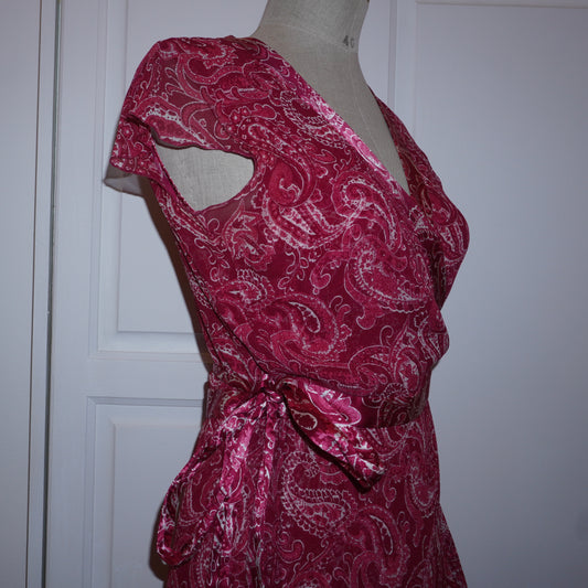 Silk Wrap Dress (S)