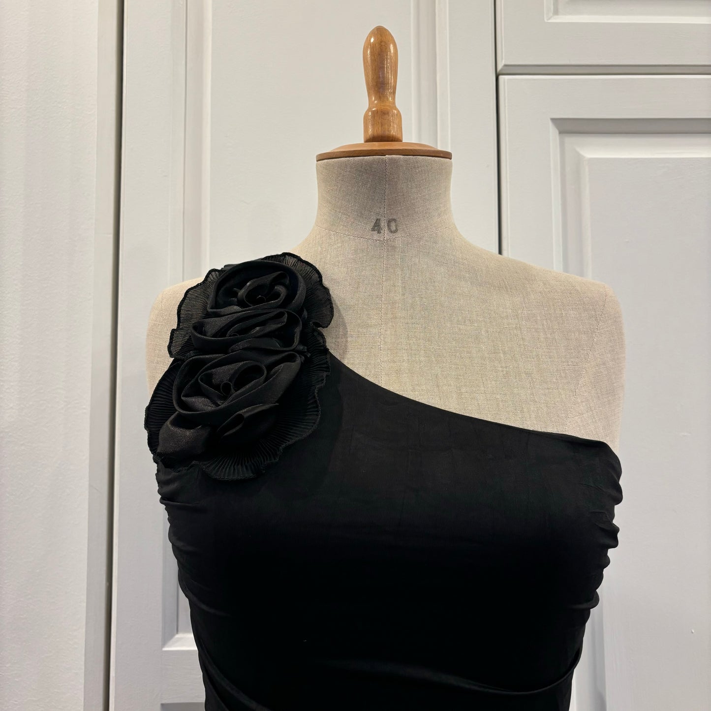 Floral Black Dress (XS/S)