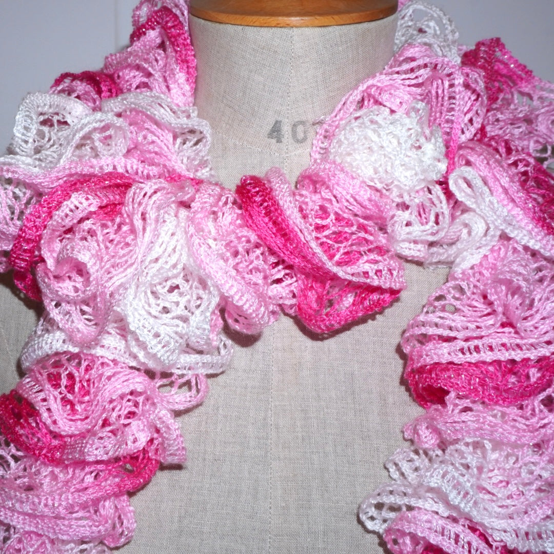 Pink Ruffle Scarf